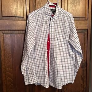 Brooks Brothers White and Blue Plaid Shirt